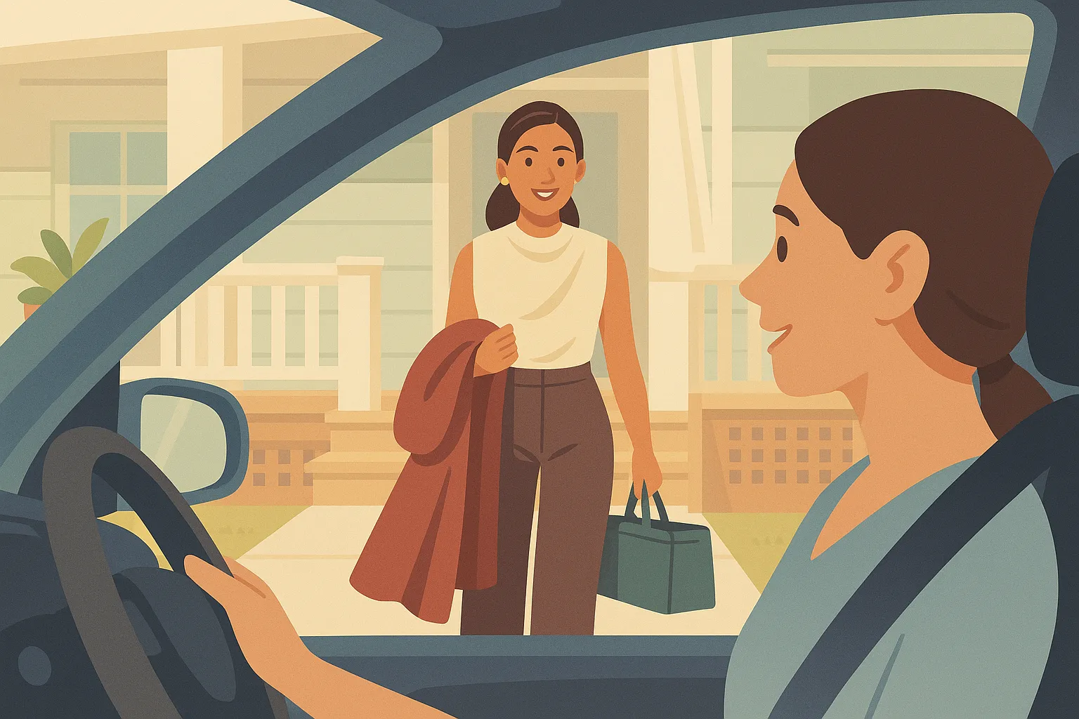 Safe taxi service visual